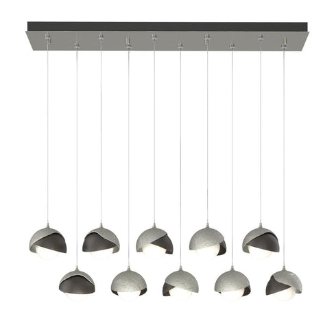 Hubbardton Forge Brooklyn 10 Light Double Shade Rectangular Model: 131205-SKT-STND-14-05-GG0711