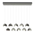 Hubbardton Forge Brooklyn 10 Light Double Shade Rectangular Model: 131205-SKT-STND-14-05-GG0711