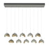 Hubbardton Forge Brooklyn 10 Light Double Shade Rectangular Model: 131205-SKT-STND-14-05-GG0711