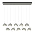 Hubbardton Forge Brooklyn 10 Light Double Shade Rectangular Model: 131205-SKT-STND-14-05-GG0711