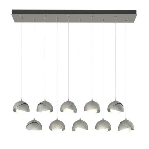 Hubbardton Forge Brooklyn 10 Light Double Shade Rectangular Model: 131205-SKT-STND-14-05-GG0711