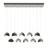 Hubbardton Forge Brooklyn 10 Light Double Shade Rectangular Model: 131205-SKT-STND-14-05-GG0711
