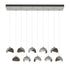 Hubbardton Forge Brooklyn 10 Light Double Shade Rectangular Model: 131205-SKT-STND-14-05-GG0711