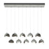Hubbardton Forge Brooklyn 10 Light Double Shade Rectangular Model: 131205-SKT-STND-14-05-GG0711