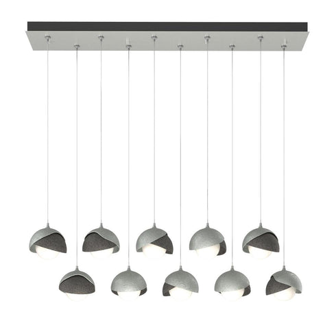 Hubbardton Forge Brooklyn 10 Light Double Shade Rectangular Model: 131205-SKT-STND-14-05-GG0711
