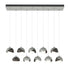 Hubbardton Forge Brooklyn 10 Light Double Shade Rectangular Model: 131205-SKT-STND-14-05-GG0711