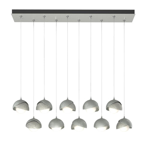 Hubbardton Forge Brooklyn 10 Light Double Shade Rectangular Model: 131205-SKT-STND-14-05-GG0711