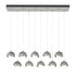 Hubbardton Forge Brooklyn 10 Light Double Shade Rectangular Model: 131205-SKT-STND-14-05-GG0711