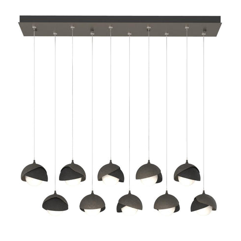 Hubbardton Forge Brooklyn 10 Light Double Shade Rectangular Model: 131205-SKT-STND-14-05-GG0711