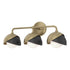 Hubbardton Forge Brooklyn 3 Light Double Shade Bath Sconce in Black Finish Model: 201375-SKT-10-02-GG0711