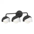 Hubbardton Forge Brooklyn 3 Light Double Shade Bath Sconce in Black Finish Model: 201375-SKT-10-02-GG0711