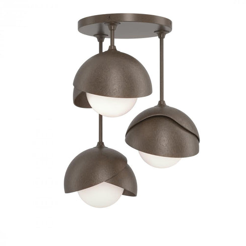 Hubbardton Forge Brooklyn 3 Light Double Shade Semi Flush Model: 121374-SKT-05-20-GG0711