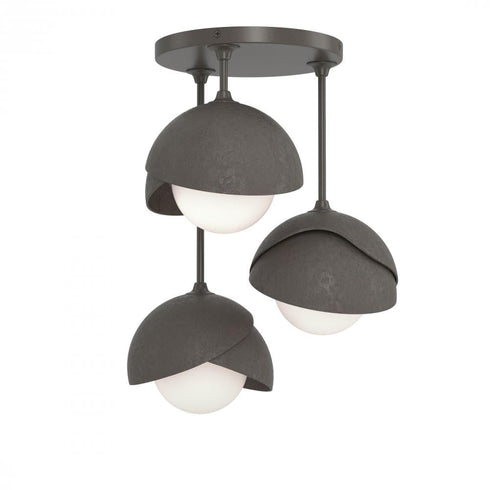Hubbardton Forge Brooklyn 3 Light Double Shade Semi Flush Model: 121374-SKT-07-20-GG0711