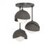 Hubbardton Forge Brooklyn 3 Light Double Shade Semi Flush Model: 121374-SKT-07-20-GG0711