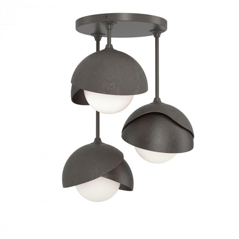 Hubbardton Forge Brooklyn 3 Light Double Shade Semi Flush Model: 121374-SKT-07-20-GG0711