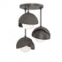 Hubbardton Forge Brooklyn 3 Light Double Shade Semi Flush Model: 121374-SKT-07-20-GG0711