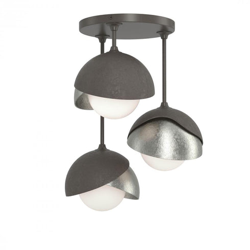 Hubbardton Forge Brooklyn 3 Light Double Shade Semi Flush Model: 121374-SKT-07-20-GG0711