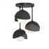 Hubbardton Forge Brooklyn 3 Light Double Shade Semi Flush Model: 121374-SKT-10-20-GG0711