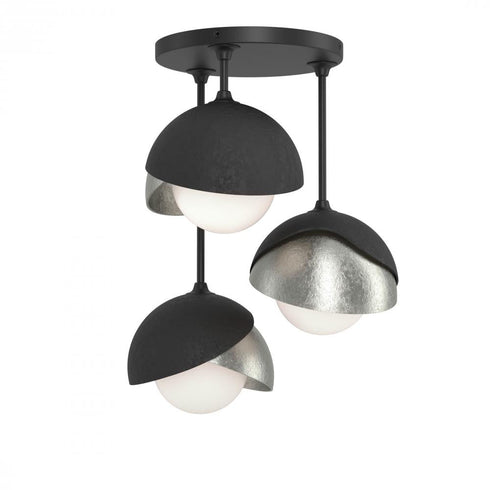 Hubbardton Forge Brooklyn 3 Light Double Shade Semi Flush Model: 121374-SKT-10-20-GG0711