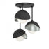 Hubbardton Forge Brooklyn 3 Light Double Shade Semi Flush Model: 121374-SKT-10-20-GG0711