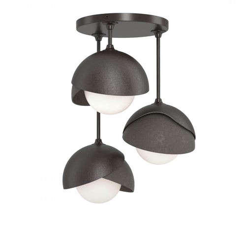 Hubbardton Forge Brooklyn 3 Light Double Shade Semi Flush Model: 121374-SKT-14-20-GG0711