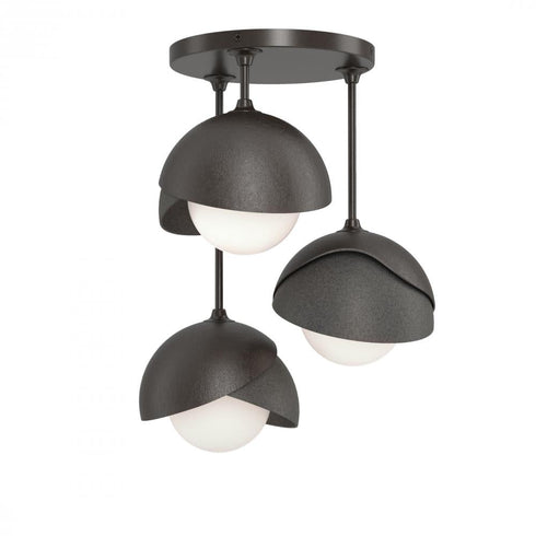 Hubbardton Forge Brooklyn 3 Light Double Shade Semi Flush Model: 121374-SKT-14-20-GG0711