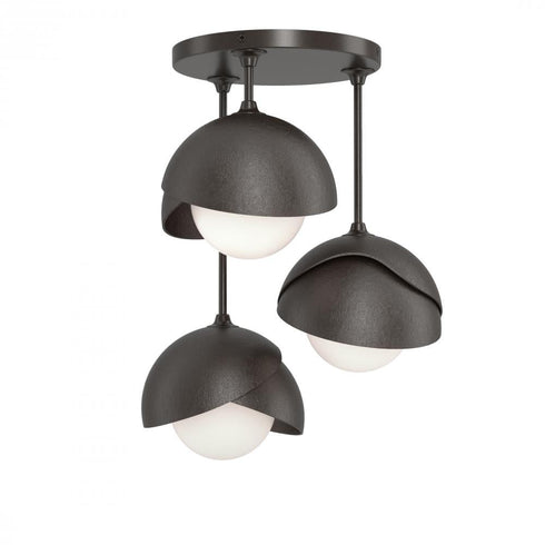 Hubbardton Forge Brooklyn 3 Light Double Shade Semi Flush Model: 121374-SKT-14-20-GG0711