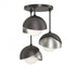 Hubbardton Forge Brooklyn 3 Light Double Shade Semi Flush Model: 121374-SKT-14-20-GG0711