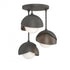 Hubbardton Forge Brooklyn 3 Light Double Shade Semi Flush Model: 121374-SKT-20-05-GG0711