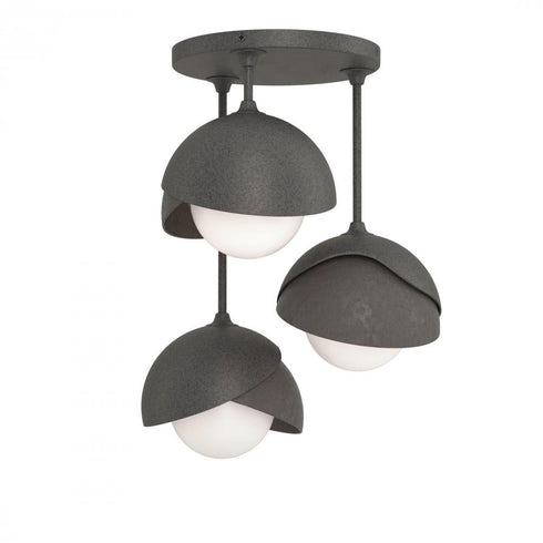 Hubbardton Forge Brooklyn 3 Light Double Shade Semi Flush Model: 121374-SKT-20-05-GG0711