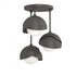 Hubbardton Forge Brooklyn 3 Light Double Shade Semi Flush Model: 121374-SKT-20-05-GG0711