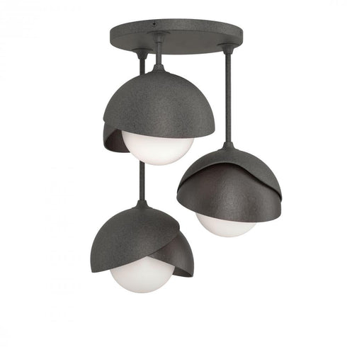 Hubbardton Forge Brooklyn 3 Light Double Shade Semi Flush Model: 121374-SKT-20-05-GG0711