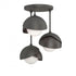 Hubbardton Forge Brooklyn 3 Light Double Shade Semi Flush Model: 121374-SKT-20-05-GG0711