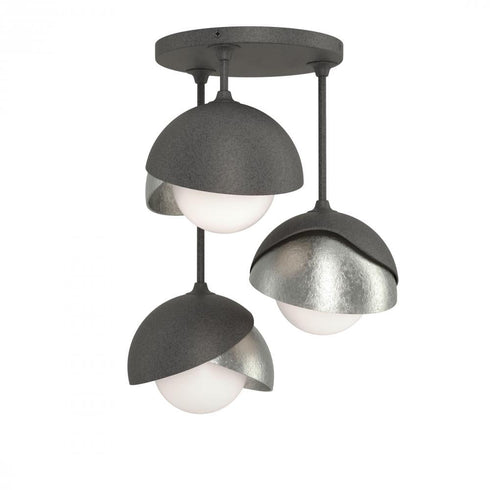 Hubbardton Forge Brooklyn 3 Light Double Shade Semi Flush Model: 121374-SKT-20-05-GG0711