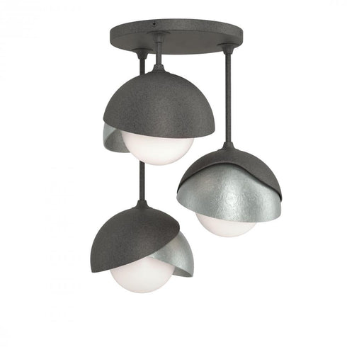 Hubbardton Forge Brooklyn 3 Light Double Shade Semi Flush Model: 121374-SKT-20-05-GG0711