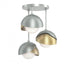 Hubbardton Forge Brooklyn 3 Light Double Shade Semi Flush Model: 121374-SKT-82-07-GG0711