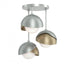 Hubbardton Forge Brooklyn 3 Light Double Shade Semi Flush Model: 121374-SKT-82-07-GG0711