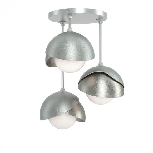 Hubbardton Forge Brooklyn 3 Light Double Shade Semi Flush Model: 121374-SKT-82-07-GG0711