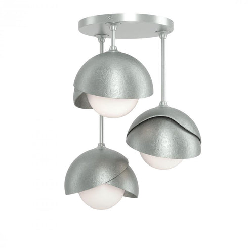 Hubbardton Forge Brooklyn 3 Light Double Shade Semi Flush Model: 121374-SKT-82-07-GG0711
