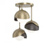 Hubbardton Forge Brooklyn 3 Light Double Shade Semi Flush Model: 121374-SKT-84-07-GG0711