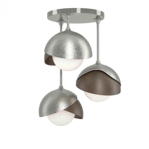 Hubbardton Forge Brooklyn 3 Light Double Shade Semi Flush Model: 121374-SKT-85-20-GG0711