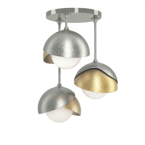 Hubbardton Forge Brooklyn 3 Light Double Shade Semi Flush Model: 121374-SKT-85-20-GG0711