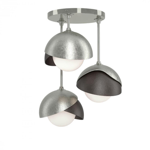 Hubbardton Forge Brooklyn 3 Light Double Shade Semi Flush Model: 121374-SKT-85-20-GG0711