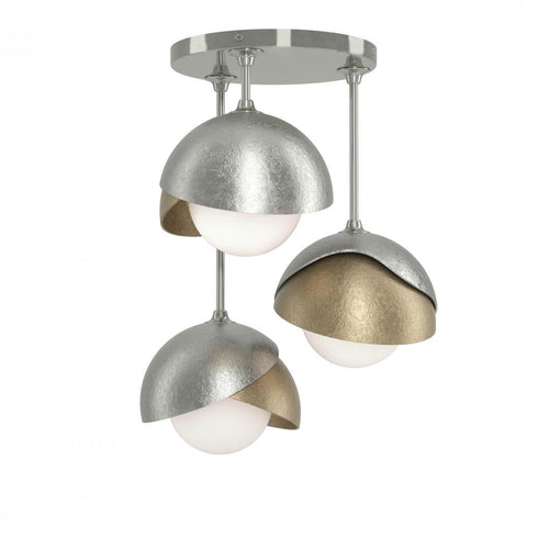 Hubbardton Forge Brooklyn 3 Light Double Shade Semi Flush Model: 121374-SKT-85-20-GG0711