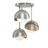 Hubbardton Forge Brooklyn 3 Light Double Shade Semi Flush Model: 121374-SKT-85-20-GG0711