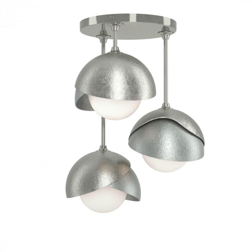 Hubbardton Forge Brooklyn 3 Light Double Shade Semi Flush Model: 121374-SKT-85-20-GG0711