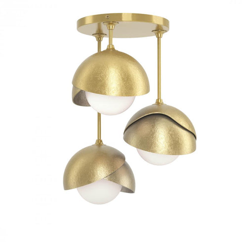 Hubbardton Forge Brooklyn 3 Light Double Shade Semi Flush Model: 121374-SKT-86-86-GG0711