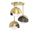 Hubbardton Forge Brooklyn 3 Light Double Shade Semi Flush Model: 121374-SKT-86-86-GG0711