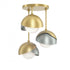 Hubbardton Forge Brooklyn 3 Light Double Shade Semi Flush Model: 121374-SKT-86-86-GG0711