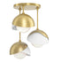 Hubbardton Forge Brooklyn 3 Light Double Shade Semi Flush Model: 121374-SKT-89-10-GG0711